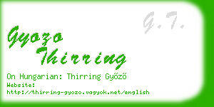 gyozo thirring business card